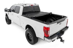 Ford F-250 Super Duty Soft Roll Up Bed Cover - Rough Country - Matte Black - '17-'23